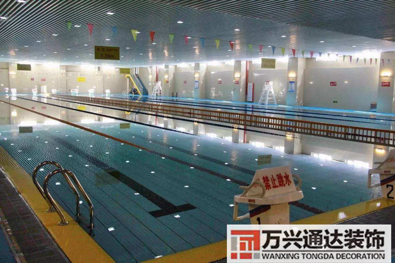 鄭州省實驗游泳館裝修鄭州游泳館 室內游泳池推薦